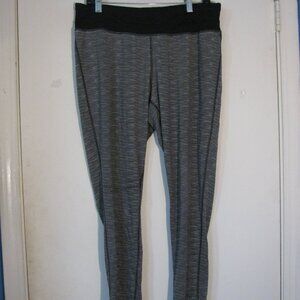 * Be Inspired Leggings XL Black Gray Workout Exercise Stretch